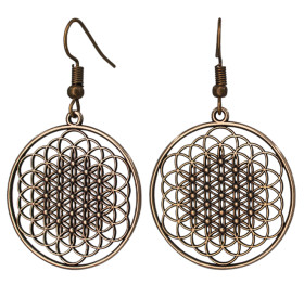 Серьги прорезные "Цветок жизни"