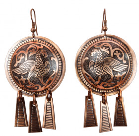 Noisy earrings "Suzdal bird"