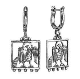 Серьги прорезные «Божественная птица»