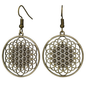 Серьги прорезные "Цветок жизни"