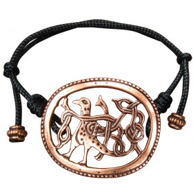 Cord bracelet "Bird with intertwined tail"