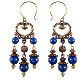 Earrings "Princely" No. 1 with lapis lazuli
