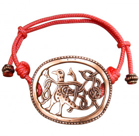Cord bracelet "Bird with intertwined tail"