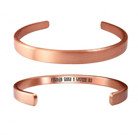 Hard bracelet thickness 2.5 mm "Save and Save" (text inside)