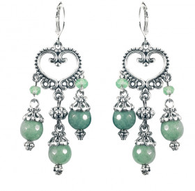 Earrings "Princely" No. 3 with chrysoprase