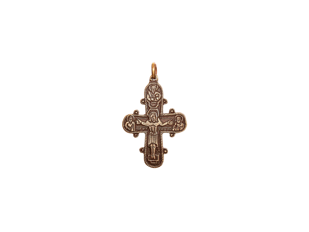 Cross with crucifixion of Jesus Christ