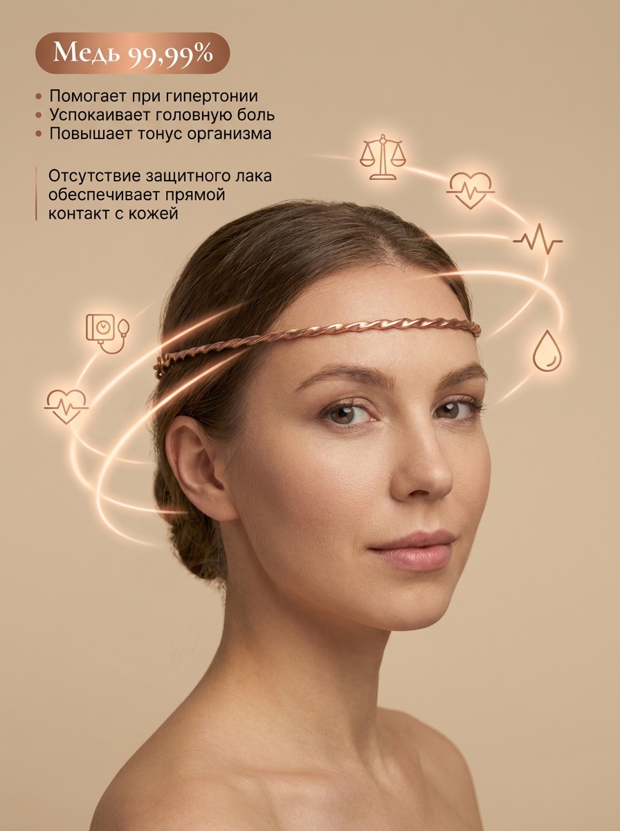 Очелье витое с цепочкой