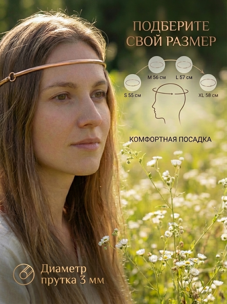 Очелье простое на кольце