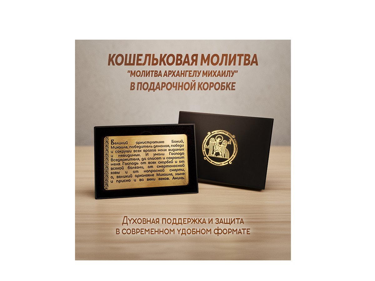 Кошельковая молитва "Георгию Победоносцу на победу" в подарочной коробке