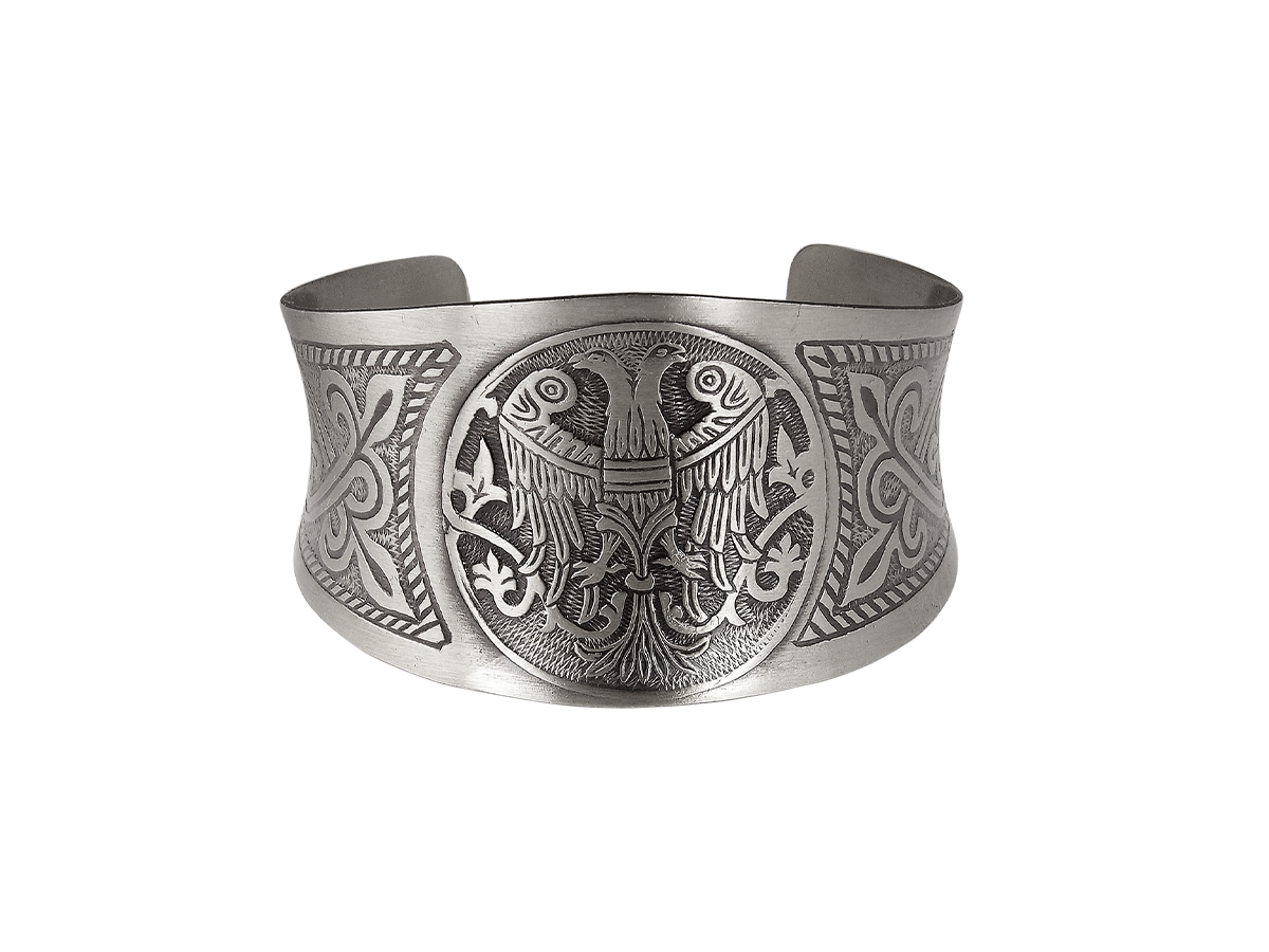 Браслет вогнутый «Двухглавая птица»